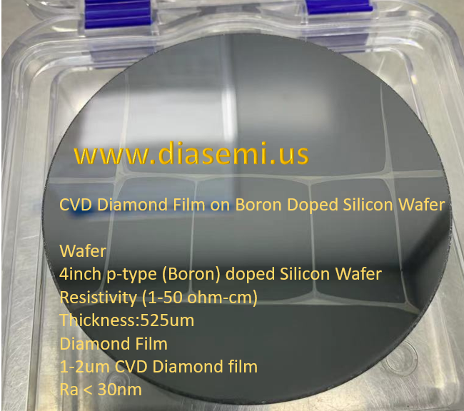 CVD Diamond Film on Boron Doped Silicon Wafer