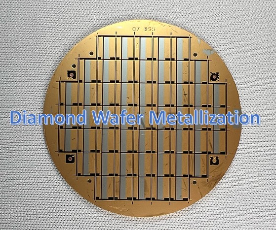 Diamond wafer heat sink metallization