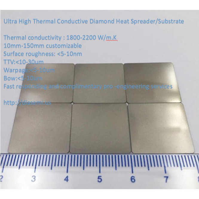 Diamond heat sink spreader