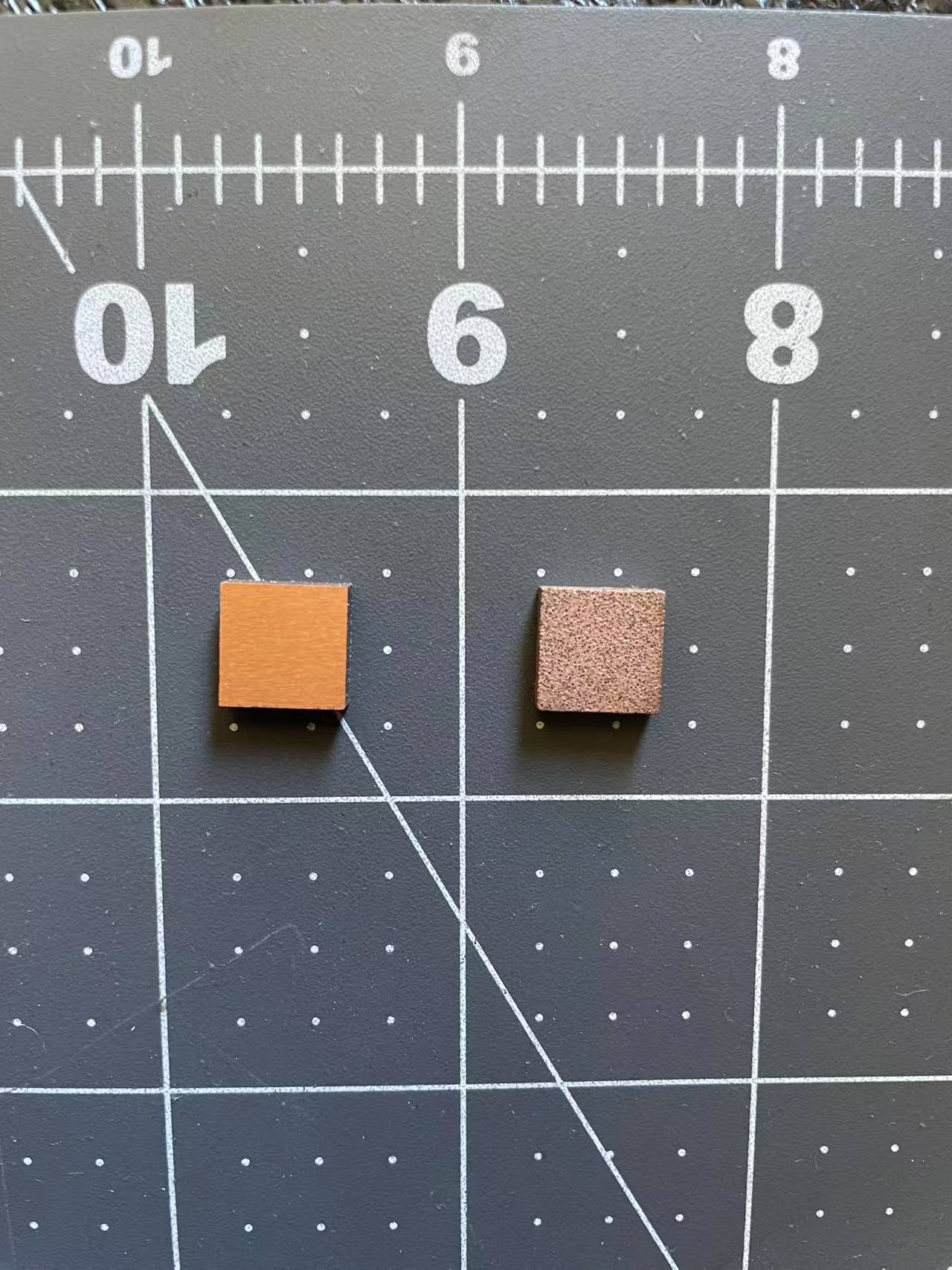 10x10x3 mm Copper and Diamond Composite