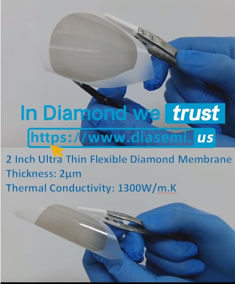 2 Inch Ultra Thin Flexible Diamond Film Membrane