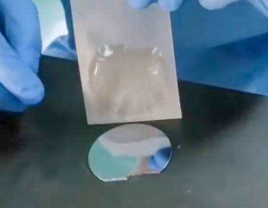 Scotch tape peeling of the CVD diamond film