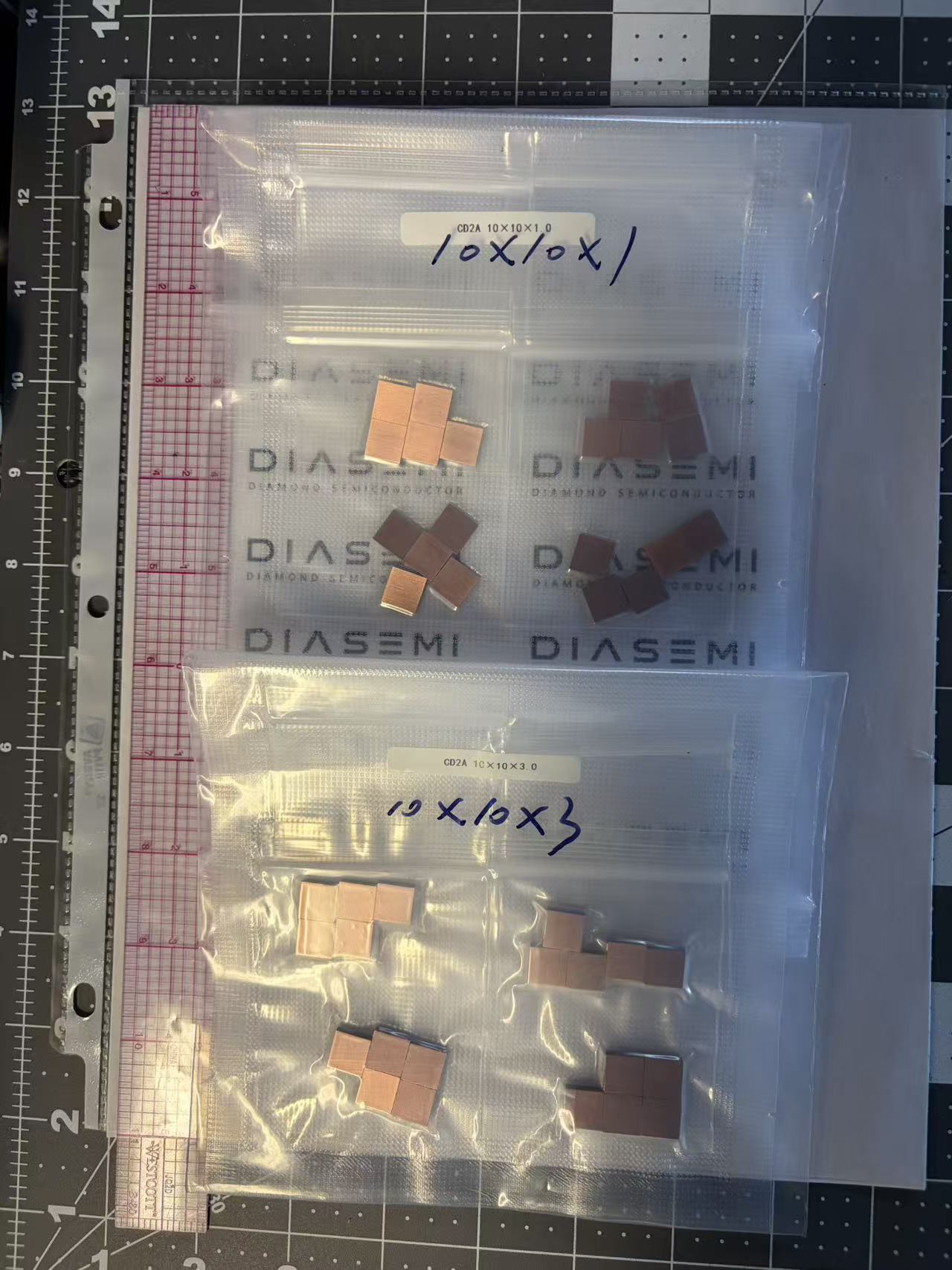 10x10 Diamond copper composite heatsink