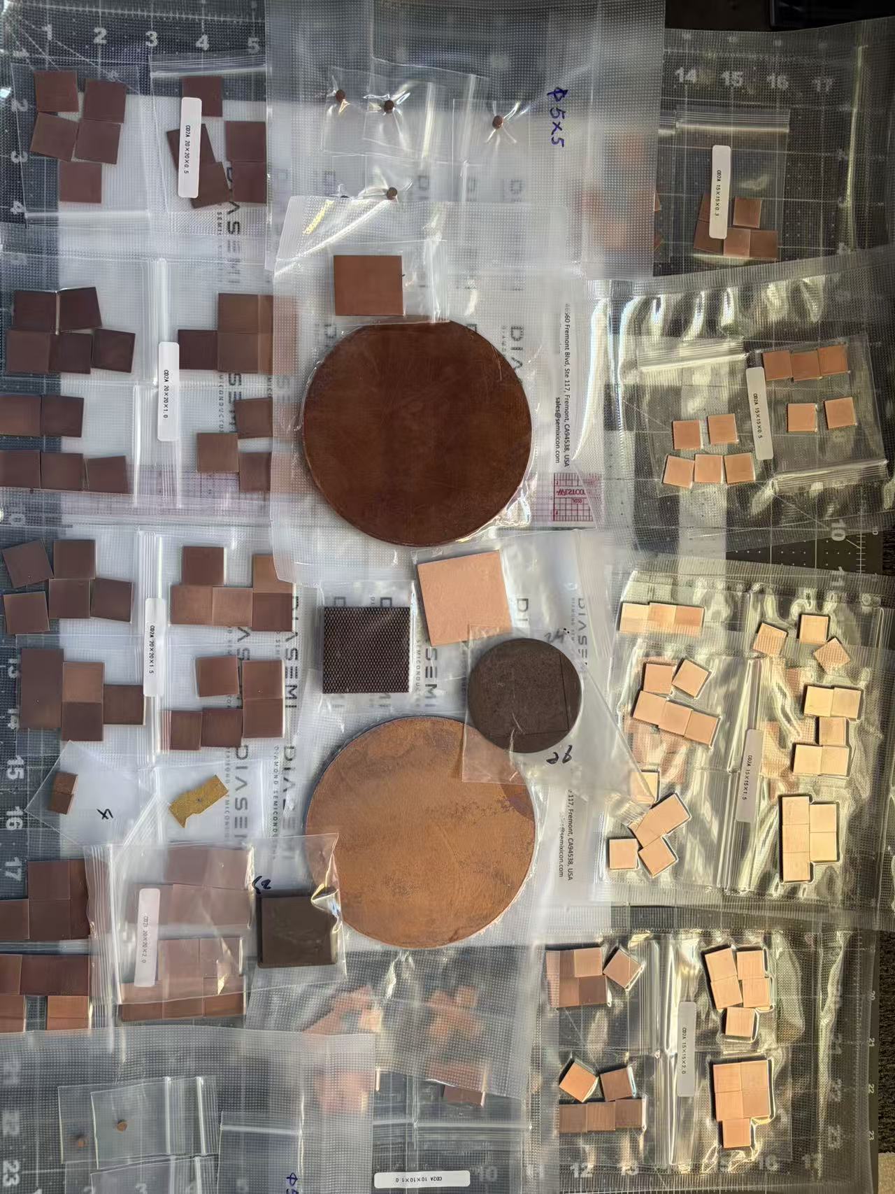 DIASEMI Diamond and copper composite heatsink  Diamond and copper composite heat spreader