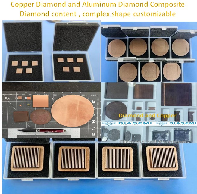 Diamond copper Diamond aluminum composite