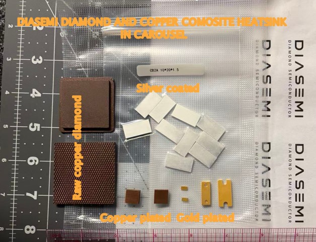 Diasemi diamond and copper composite heatsink coatings in carousel.jpg Diasemi diamond and copper composite heatsink coatings in carousel.jpg